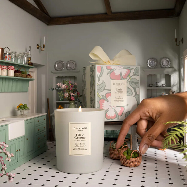 bougie parfumée little greene citron vert basilic et mandarine