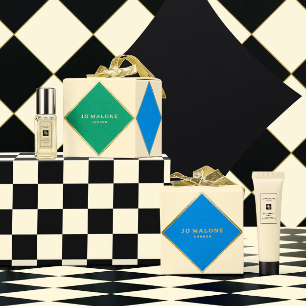 coffret cadeau dornements dagrumes verts et bleus