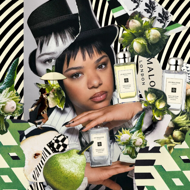 collection de parfums superposés poire anglaise et pois de senteur